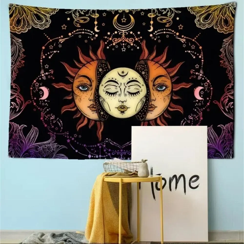 CONSTELLATION Sun Moon stars tapestry boho vibes mandala